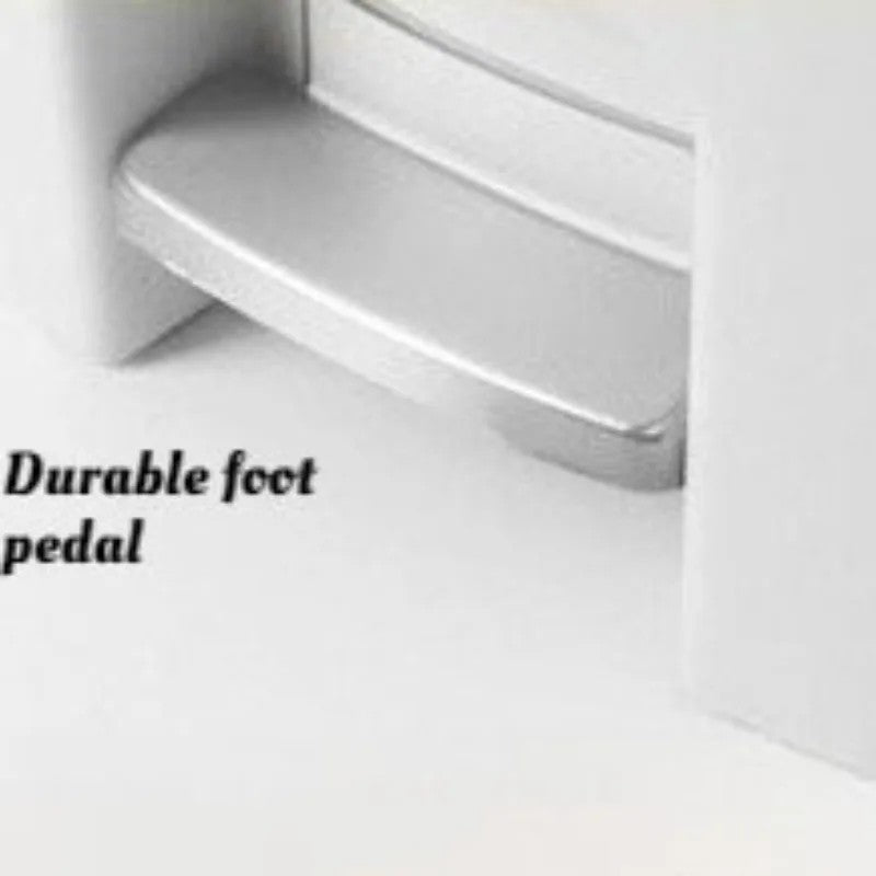 Solid Color Rectangle Movable Waste Bins High-capacity Foot-stepping Lid Waste Bins Metal Frame Modern Simple Home Merchandises