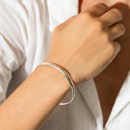 Nail Armlet Silver Bangle