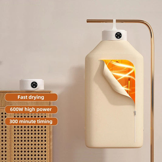 600W Folded Electric Clothes Dryer Smart Drying Rack Hang Dryer Machine Portable Travel Warm Air Dryer with Timing 220V