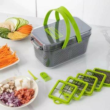 22 in 1 vegetable cutter with storage basket