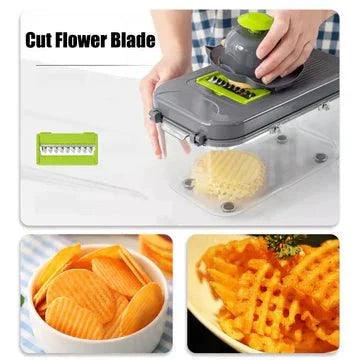 22 in 1 vegetable cutter with storage basket