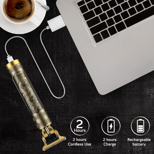 Rechargeable Golden Metal Hair trimmer Set