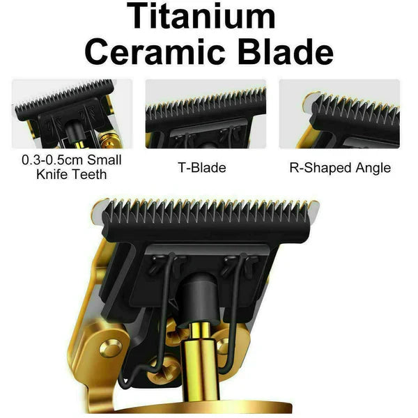 Rechargeable Golden Metal Hair trimmer Set