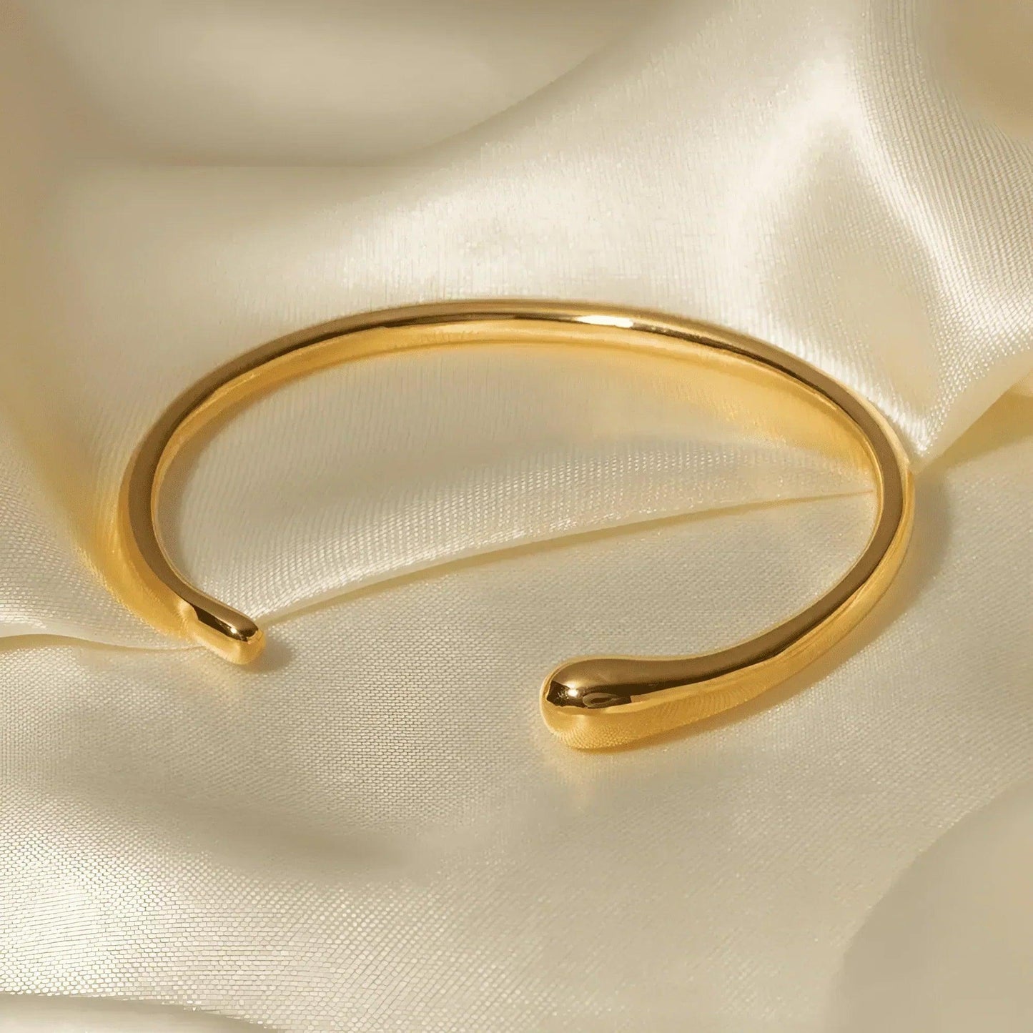 Elegance Gold-Tone Open Bangle Bracelet