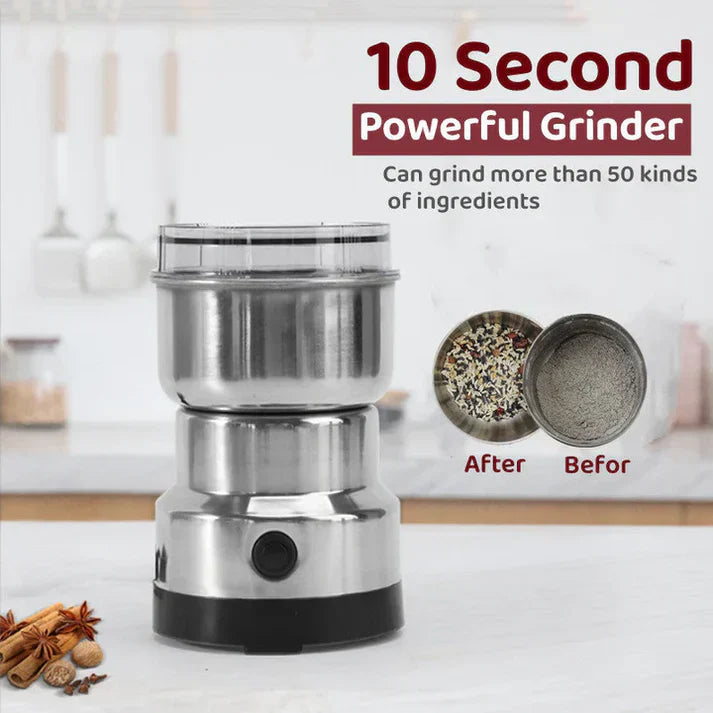 Portable Mini Grinder 4 Stainless Steel Blades Multi Purpose Electric Coffee & Masala Grinder (first open parcel then pay)