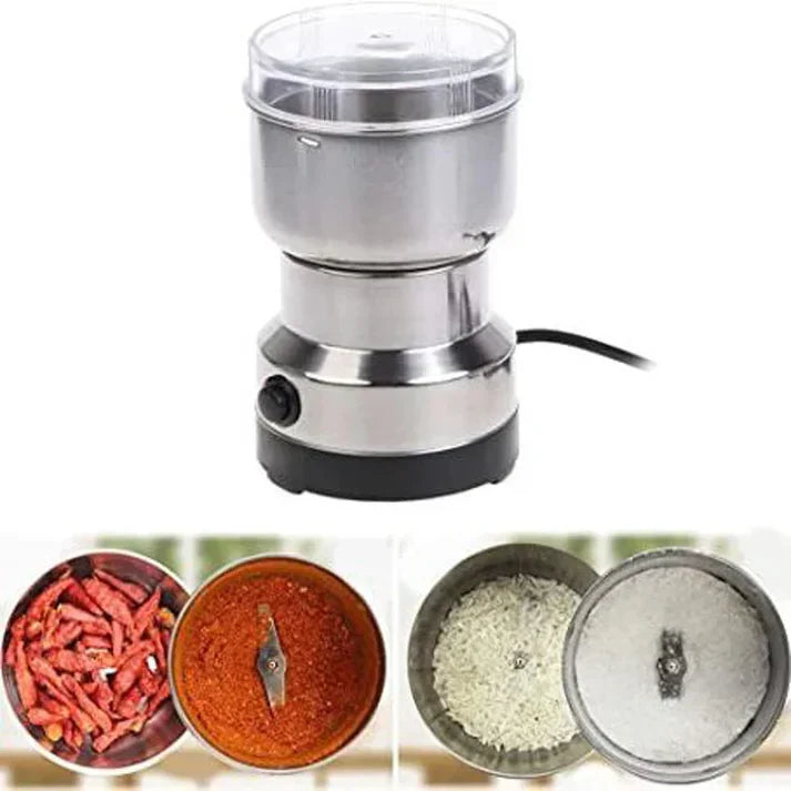 Portable Mini Grinder 4 Stainless Steel Blades Multi Purpose Electric Coffee & Masala Grinder (first open parcel then pay)