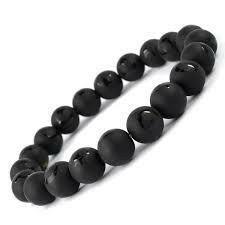 Black Round Bead Bracelet