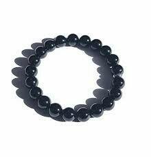 Black Round Bead Bracelet